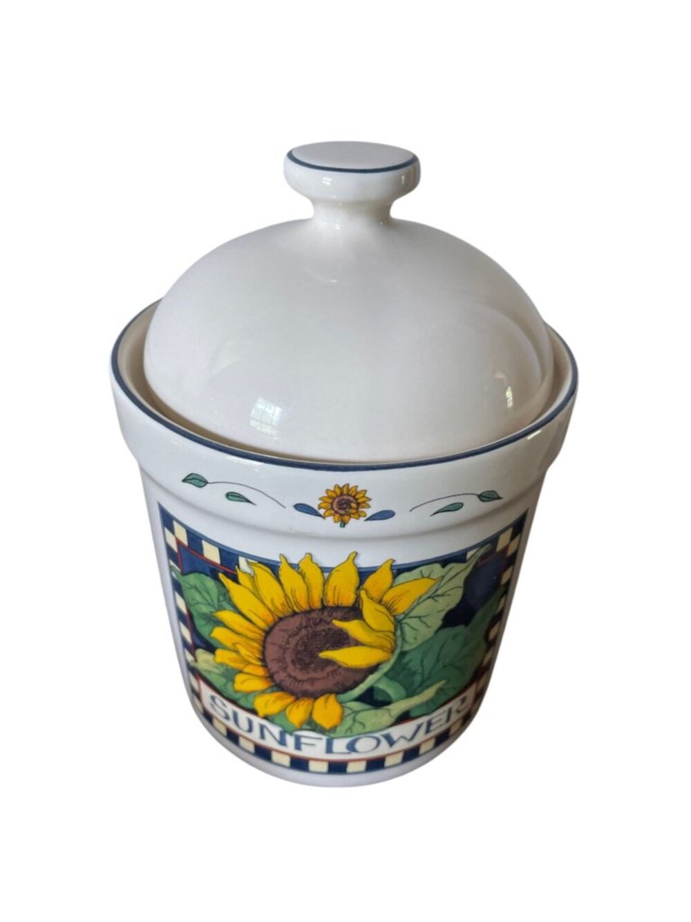 Vintage 1999 Certified International Sunflower Ceramic Canister by Susan Winget - Picture 2 of 8